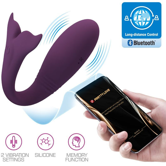 PRETTY LOVE - VIBRADOR JAYLEEN CON CONTROL REMOTO, COLOR MORADO