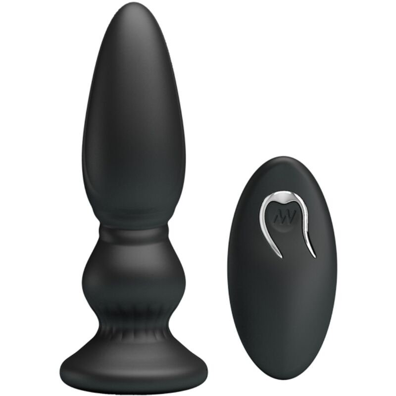 MR PLAY - POTENTE VIBRADOR CONTROL REMOTO PLUG ANAL NEGRO