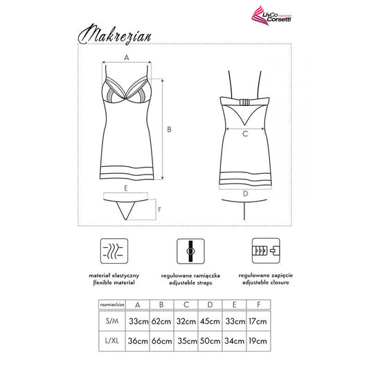 LIVCO CORSETTI FASHION - MAKREZIAN LC 90545 CAMISA + BRAGA NEGRA