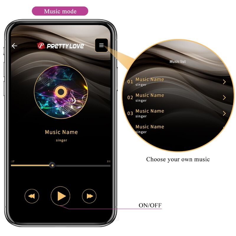 PRETTY LOVE - BILLY CONTROL REMOTO VIBRACIÓN PÚRPURA APLICACIÓN GRATUITA