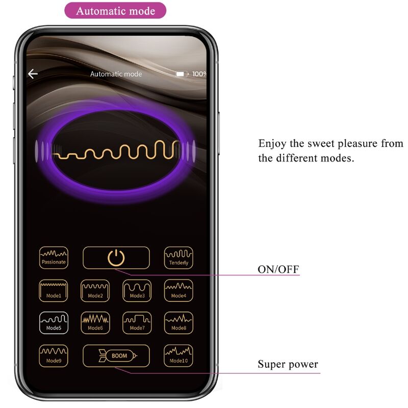 PRETTY LOVE - BILLY CONTROL REMOTO VIBRACIÓN PÚRPURA APLICACIÓN GRATUITA