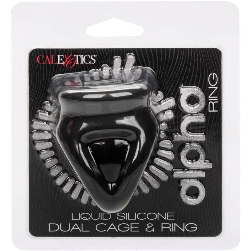 CALEXOTICS - ANILLO DE JAULA DOBLE ALPHA NEGRO