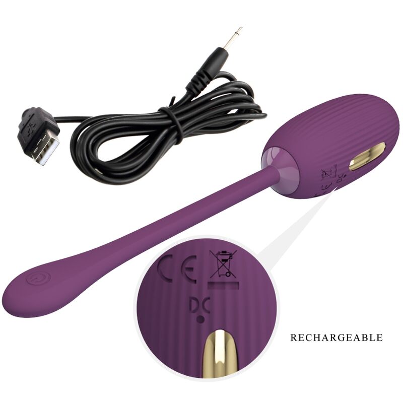 PRETTY LOVE - HUEVO VIBRADOR RECARGABLE DOREEN PURPLE