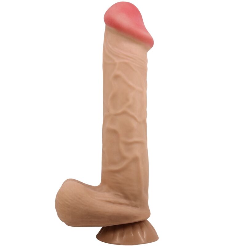 PRETTY LOVE - SERIE PIEL DESLIZANTE DILDO REALISTA CON VENTOSA PIEL DESLIZANTE COLOR CARNE 26 CM