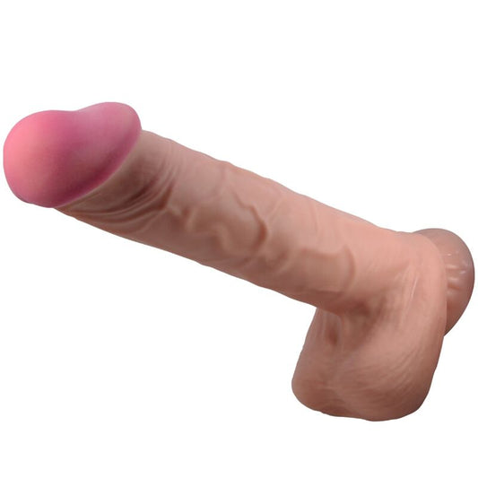 PRETTY LOVE - DILDO REALISTA SERIE PIEL DESLIZANTE CON VENTOSA PIEL DESLIZANTE MARRÓN 26 CM