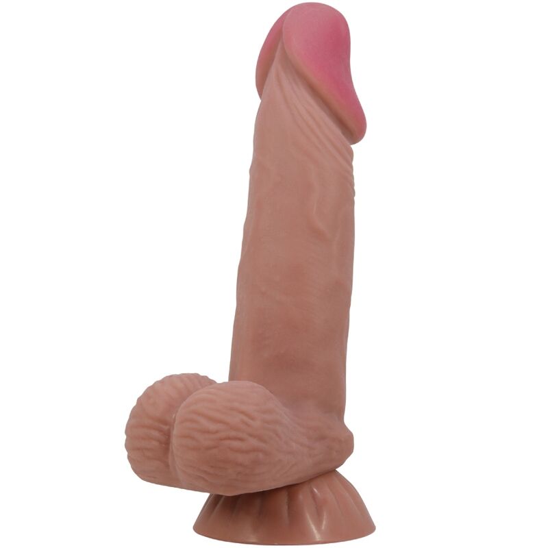 PRETTY LOVE - DILDO REALISTA SERIE PIEL DESLIZANTE CON VENTOSA DESLIZANTE PIEL MARRÓN 19,4 CM