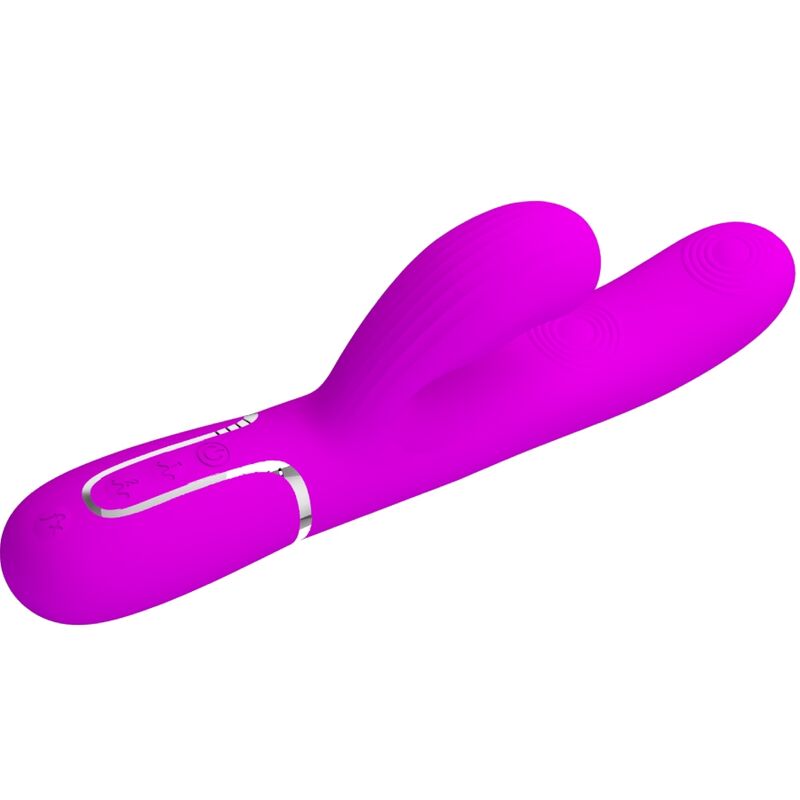 PRETTY LOVE - VIBRADOR PERLITA MULTIFUNCIÓN 3 EN 1 PUNTO G VIOLETA
