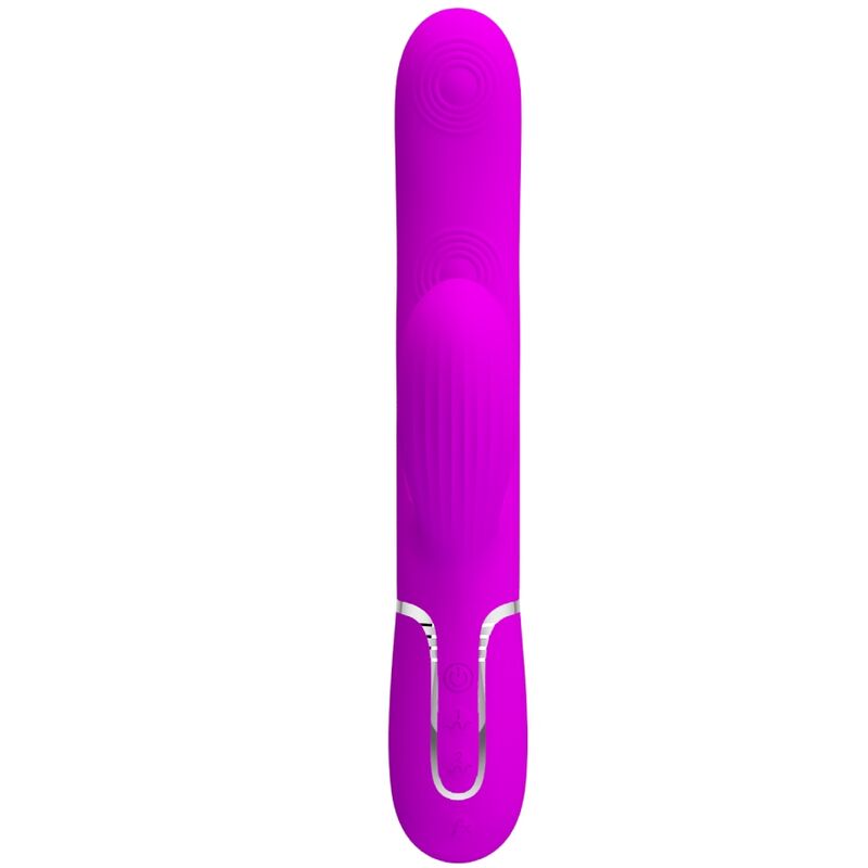 PRETTY LOVE - VIBRADOR PERLITA MULTIFUNCIÓN 3 EN 1 PUNTO G VIOLETA