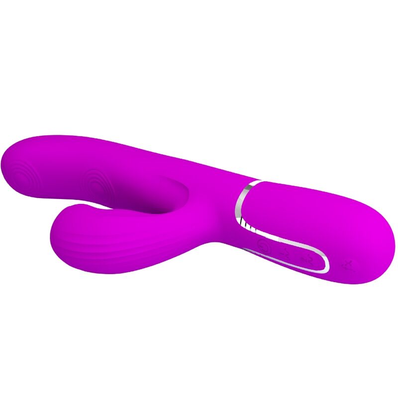 PRETTY LOVE - VIBRADOR PERLITA MULTIFUNCIÓN 3 EN 1 PUNTO G VIOLETA