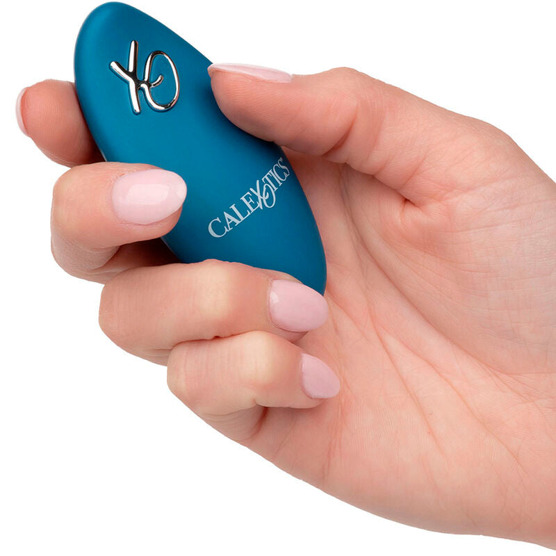 CALEXOTICS - MASAJEADOR DE JINETE DOBLE MOTOR CONTROL REMOTO AZUL