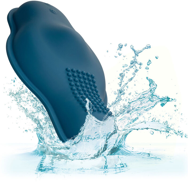 CALEXOTICS - MASAJEADOR DE JINETE DOBLE MOTOR CONTROL REMOTO AZUL