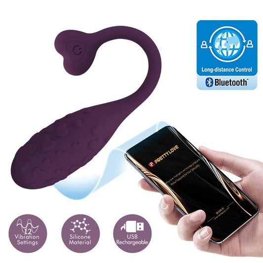 PRETTY LOVE - HUEVO VIBRADOR CONTROLADO POR APP FISHERMAN LILA