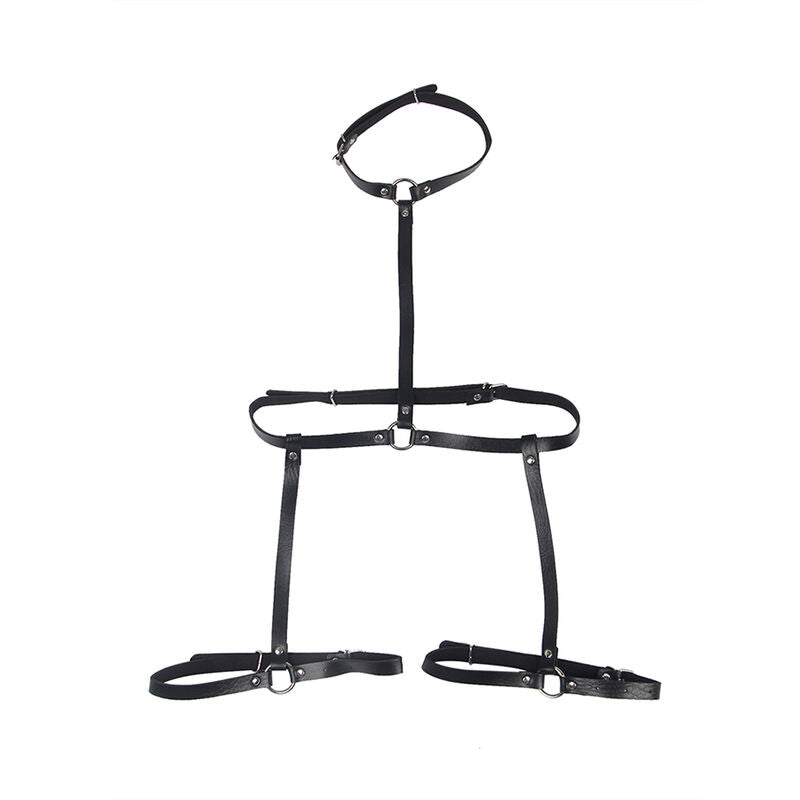 SUBBLIME - ARNÉS DE CUERO NEGRO TALLA ÚNICA