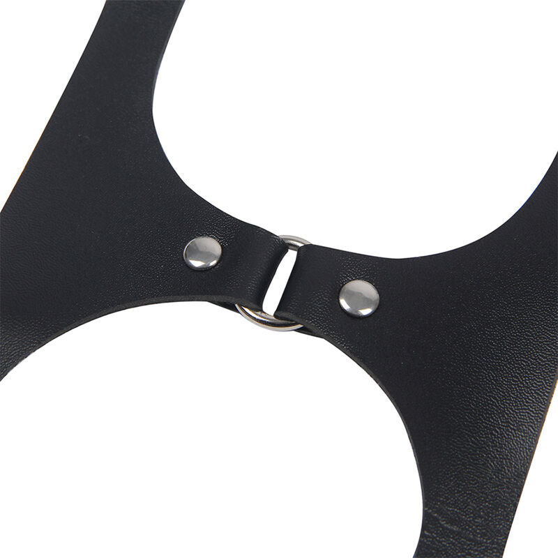 SUBBLIME - ARNÉS DE CUERPO ENTERO CON HEBILLAS DE CUERO NEGRO TALLA ÚNICA