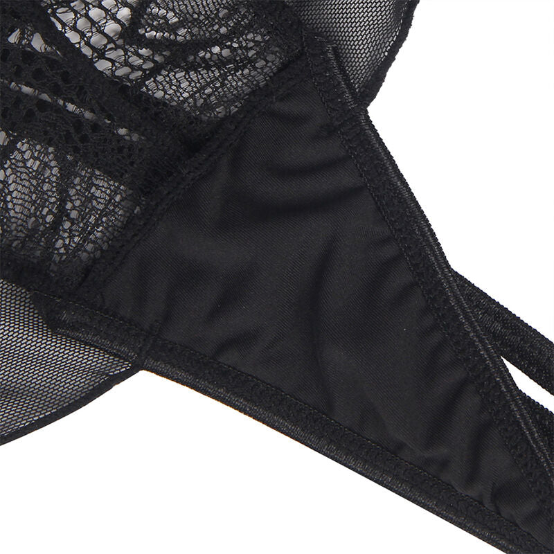SUBBLIME - TEDDY COL NU DOS NU DENTELLE NOIR L/XL