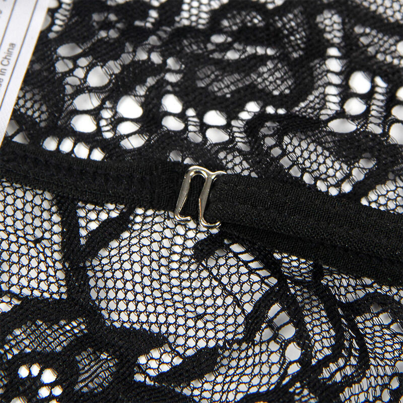 SUBBLIME - DISFRAZ DE POLICÍA CON CUERPO DE ENCAJE NEGRO L/XL