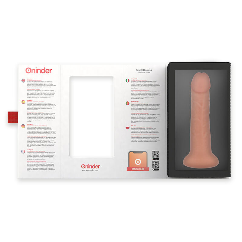 ONINDER - PETIT GODE VIBRATEUR BOGOTÁ 9 VITESSES NATUREL 17,5 CM -O- 4 CM - APPLICATION GRATUITE