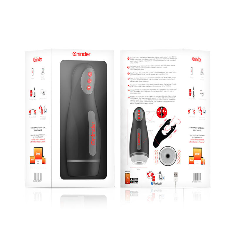 ONINDER - MASTURBADOR MASCULINO RECARGABLE SEÚL 10 VELOCIDADES - APLICACIÓN GRATUITA