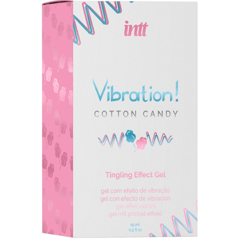 INTT - GEL VIBRATEUR LIQUIDE À LA BARBE À PAPA, STIMULANT INTIME PUISSANT 15 ML