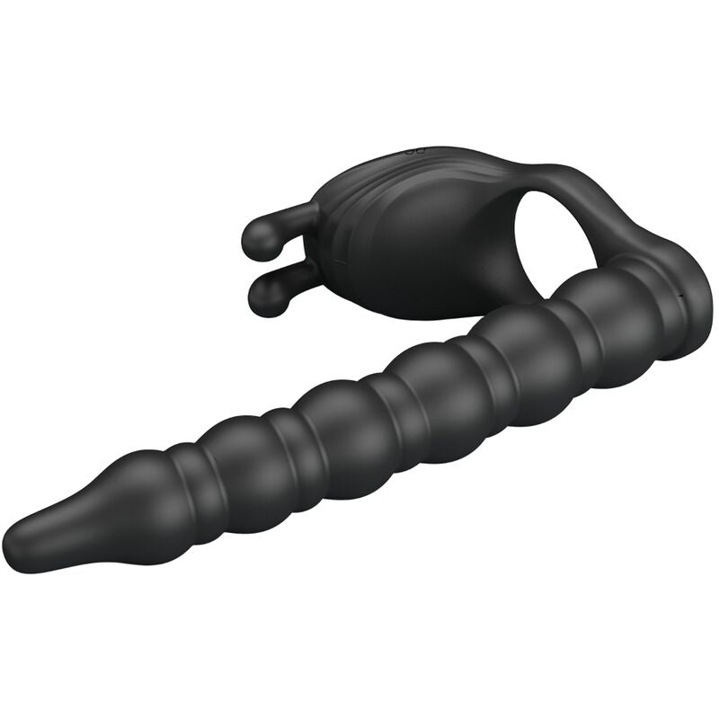 PRETTY LOVE - ANILLO PARA EL PENE BLACKNEY CON TAPÓN VIBRADOR NEGRO