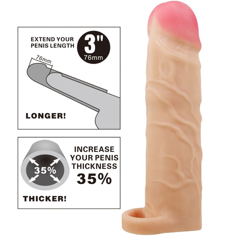 PRETTY LOVE - EXTENSOR DE PENE PARA ERGE, CUBIERTA CARNE