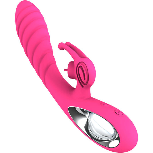 ARMONY - VIBRADOR VICKY RABBIT CON LENGÜETA DE ANILLO DE TIRO FUCSIA