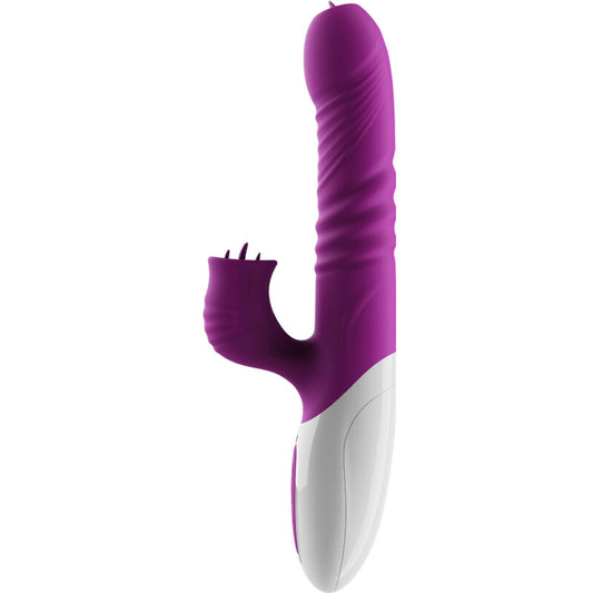 ARMONY - VIBRADOR DE DOBLE LENGUA Y EFECTO CALOR VIOLETA DE EMPUJE