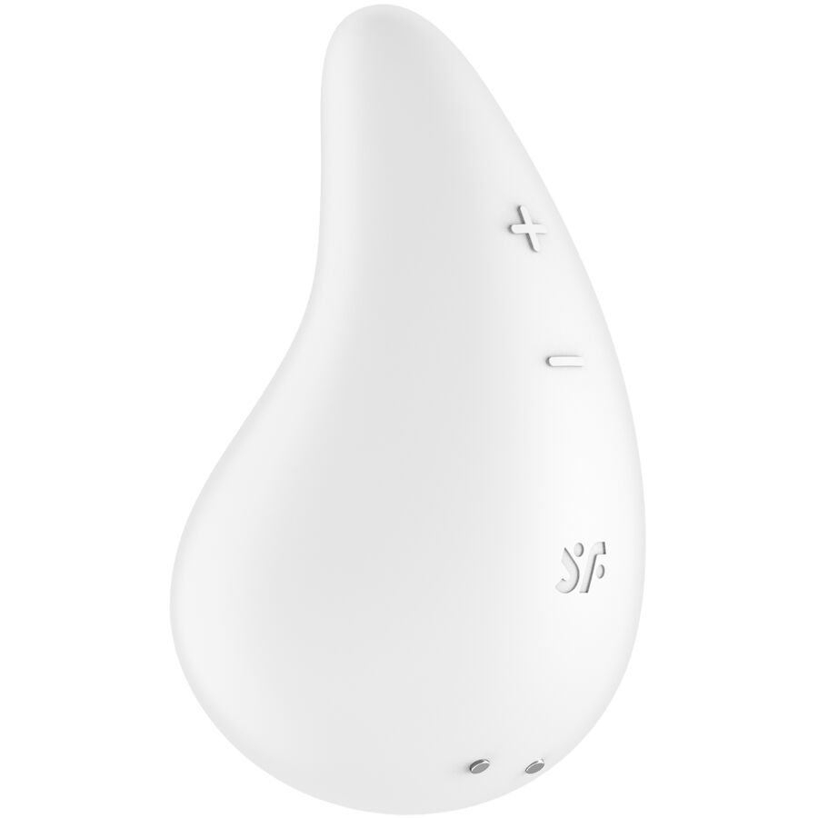 SATISFYER - VIBRATEUR DEW DROP À POSER BLANC