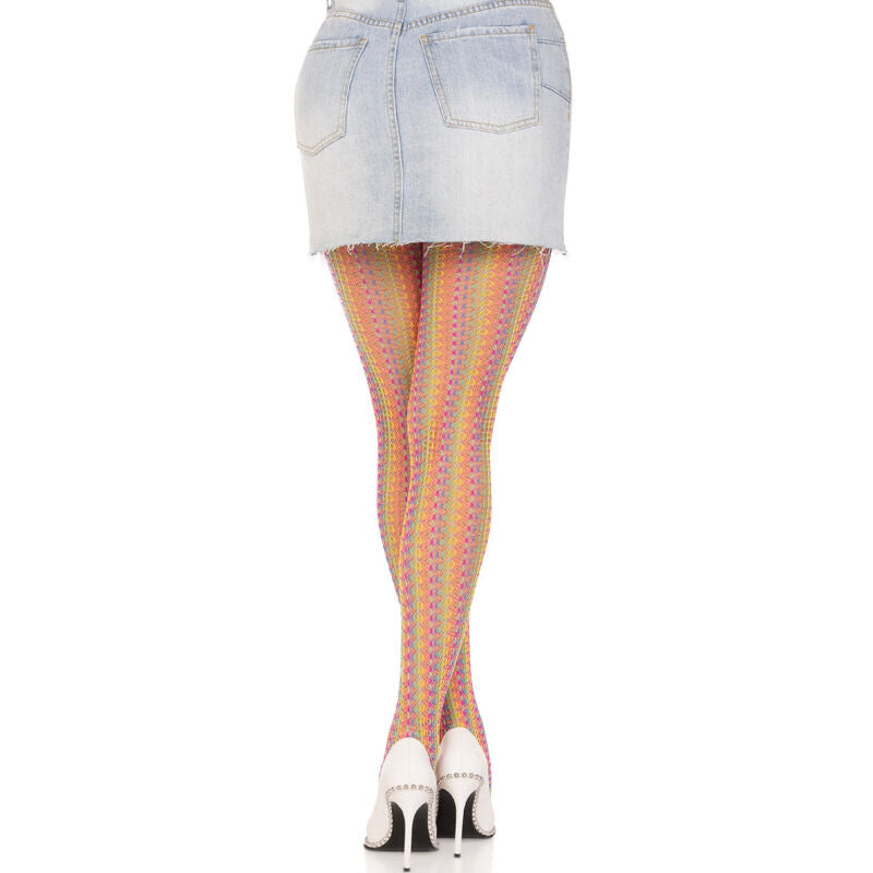 LEG AVENUE - MEDIAS DE GANCHILLO MULTICOLOR