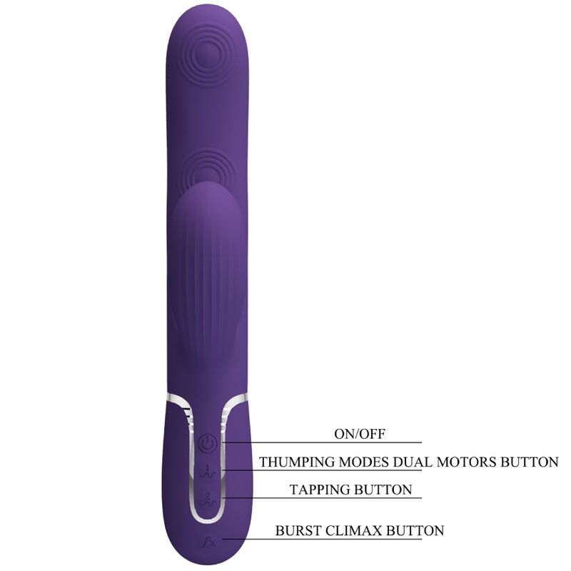 PRETTY LOVE - PERLITA VIBRATEUR POINT G 3 EN 1 MULTIFONCTION VIOLET