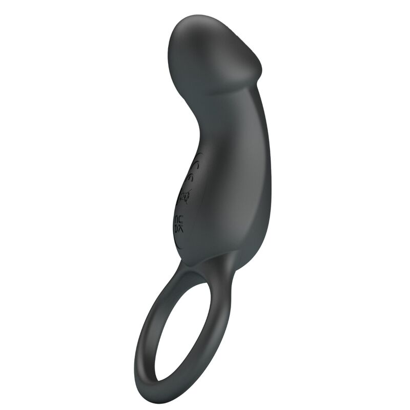PRETTY LOVE - TRAE ANILLO VIBRADOR NEGRO CON ESTIMULADOR