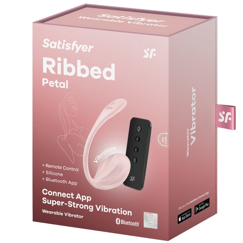 SATISFYER - ESTIMULADOR DE PUNTO G CON PÉTALO ACANALADO CON CONTROL REMOTO, APLICACIÓN GRATUITA