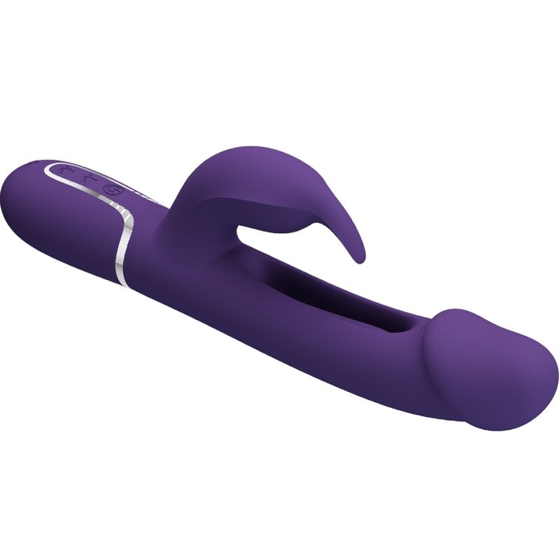 PRETTY LOVE - KAMPAS RABBIT VIBRATEUR MULTIFONCTION 3 EN 1 AVEC LANGUE VIOLET
