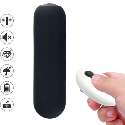 ARMONY - SPLASH JOIE VIBRADOR BALA SILICONA CONTROL REMOTO 10 VIBRACIONES 75 X 19 CM NEGRO