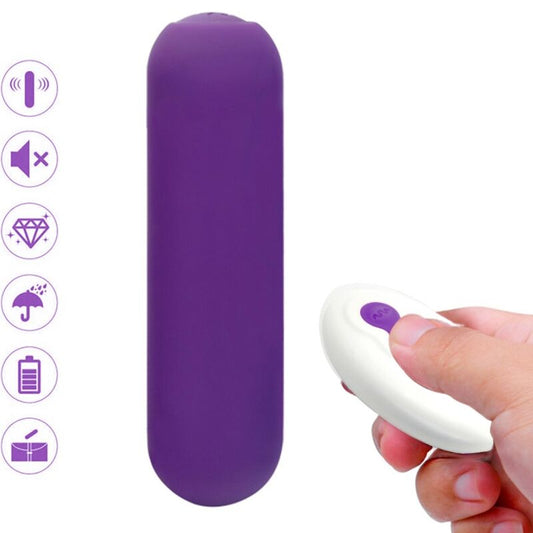 ARMONY - SPLASH JOIE VIBRADOR BALA SILICONA CONTROL REMOTO 10 VIBRACIONES 75 X 19 CM MORADO