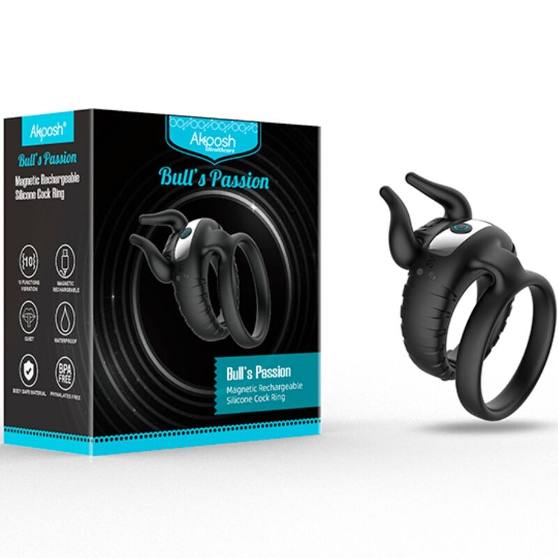 ARMONY - BULL'S PASION RING VIBRATEUR 10 VITESSES NOIR