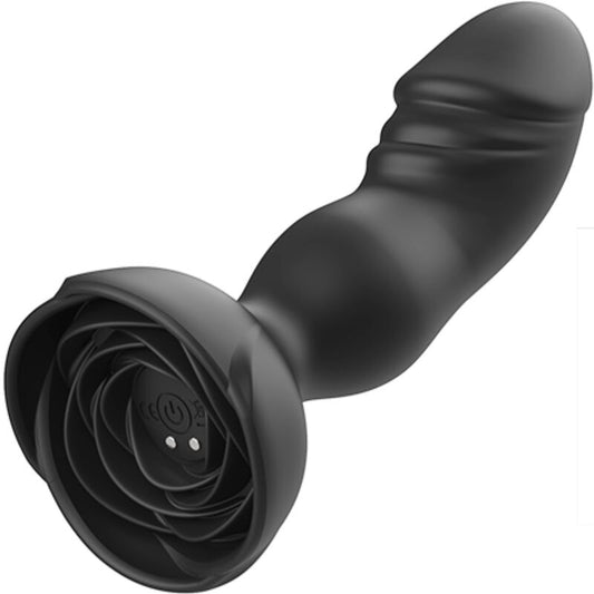 ARMONY - EXTREME A BLOOM ROSE VIBRADOR Y PLUG ANAL CONTROL REMOTO NEGRO