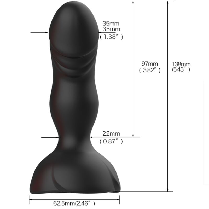 ARMONY - EXTREME A BLOOM ROSE VIBRADOR Y PLUG ANAL CONTROL REMOTO NEGRO