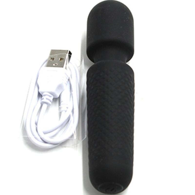 ARMONY - TU MASAJEADOR Y VIBRADOR MÁGICO RECARGABLE 10 VIBRACIONES VARITA PUNTOS NEGROS