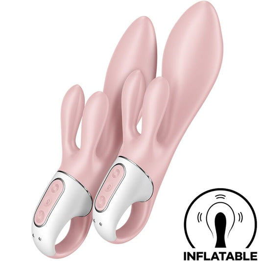 SATISFYER - BOMBA DE AIRE CONEJO 3 VIBRADOR INFLABLE CONEJO ROSA