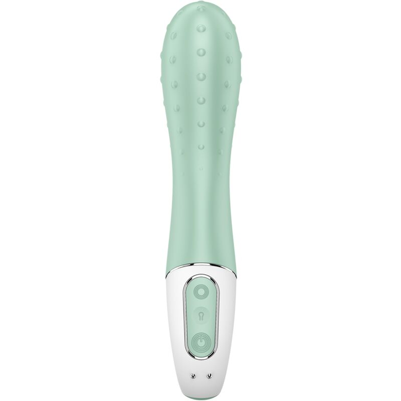 SATISFYER - VIBRATEUR À POMPE À AIR 3 POINTS GONFLABLES MENTHE