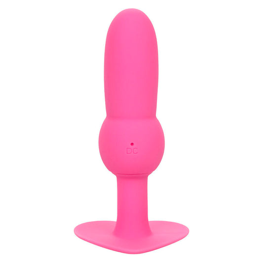 CALEXOTICS - PLUG ANAL PARA PRIMERA VEZ CON SONDA DE CUENTAS 10 VIBRACIONES ROSA