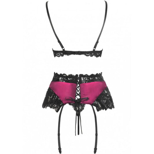 MODA LIVCO CORSETTI - NAHIR LC 20214 SUJETADOR + PANTY + LIGUERO L/XL