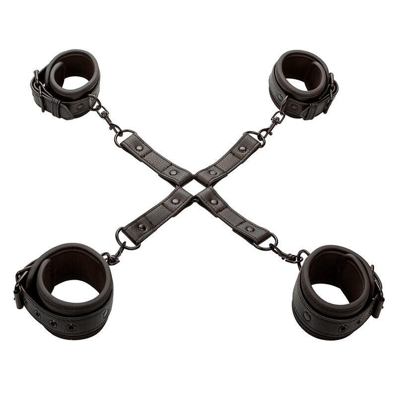 CALEXOTICS - CONECTOR NOCTURNAL HOG TIE CUERO AJUSTABLE NEGRO
