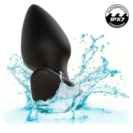 CALEXOTICS - PLUG ANAL PERFECTO ROCK BOTTOM 10 VIBRACIONES SILICONA NEGRO