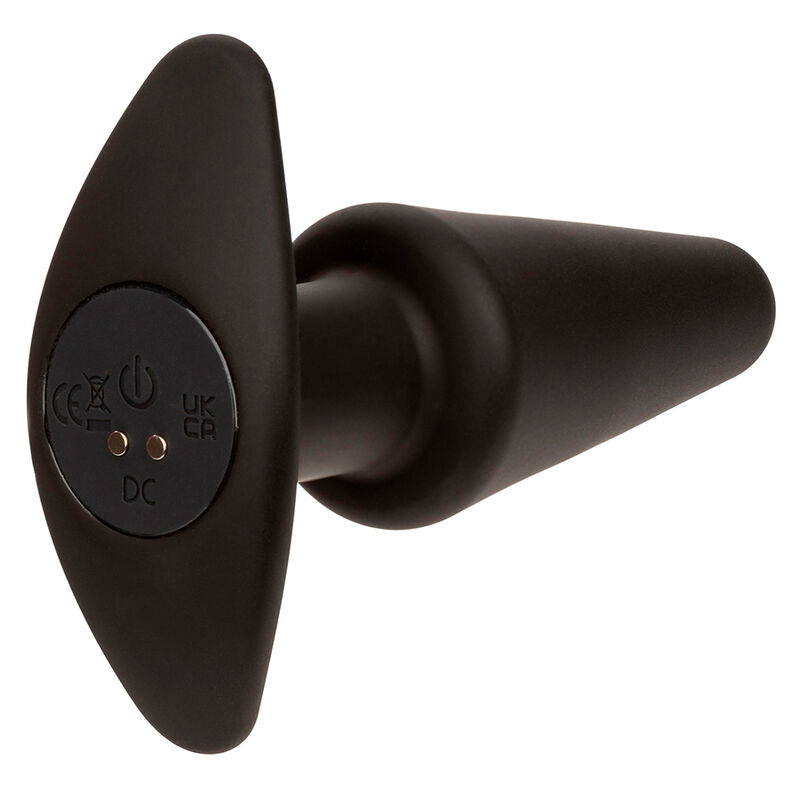 CALEXOTICS - PLUG ANAL CÓNICO ROCK BOTTOM 10 VIBRACIONES SILICONA NEGRO