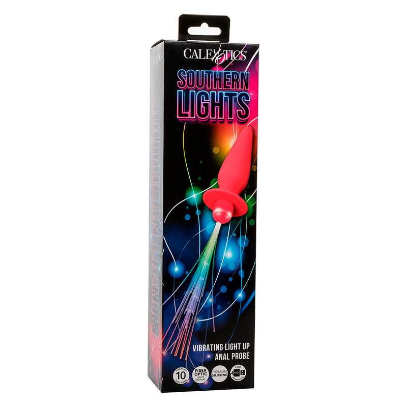 CALEXOTICS - PLUG ANAL ILUMINADO SOUTHERN LIGHTS 10 VIBRACIONES SILICONA ROSA