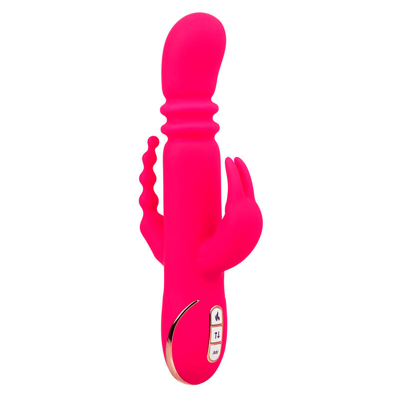 CALEXOTICS - JACK FANTASY TRIPLE VIBRATEUR CHAUFFANT RABBIT ROSE