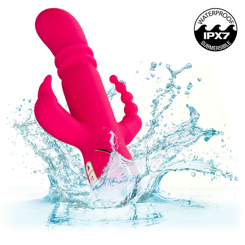 CALEXOTICS - JACK FANTASY TRIPLE VIBRATEUR CHAUFFANT RABBIT ROSE