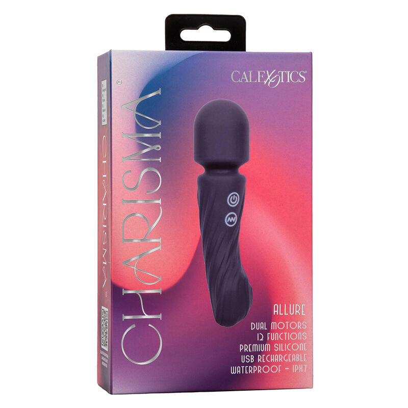 CALEXOTICS - MASAJEADOR CHARISMA ALLURE DOBLE MOTOR 12 FUNCIONES 17,25 CM X 4,5 CM MORADO